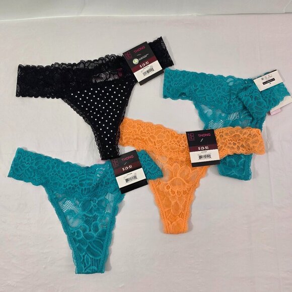No Boundaries 4 Pack Lace Micro Thong Panties – Size Small (3-5) NWT - Picture 10 of 14